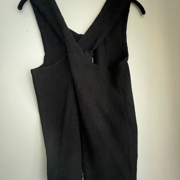 Madewell Cross-Back Sleeveless Top SM Black - Picture 2 of 3